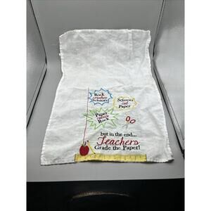 Our Name is Mud Cuppadoodle Teacher Embroidered Dish Cloth Tea Towel